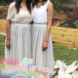 Gray Tulle skirt